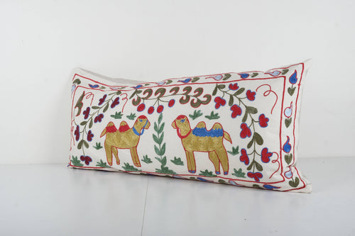 Deve Desenli Suzani Kırlent Kılıfı 45 x 95 cm