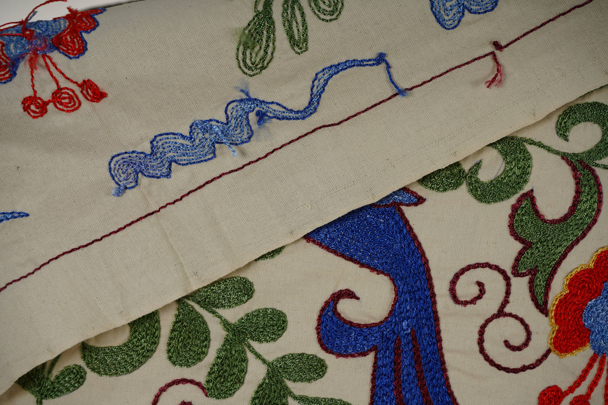 Kuş Desenli Suzani Duvar Örtüsü 44 x 96 cm