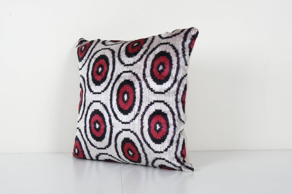 İpek Ikat Kadife Kırlent Kılıfı 46 x 46 cm