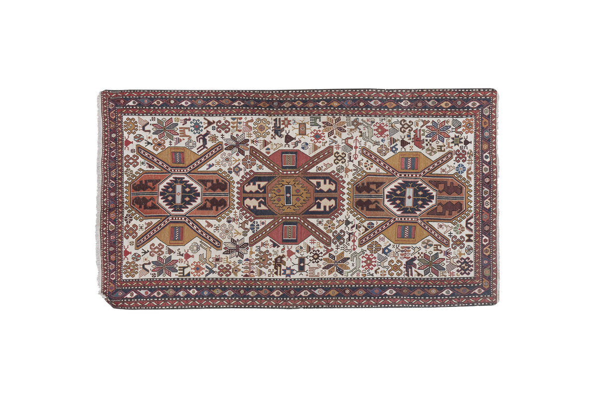 Vintage Türk Sumak Halı 107 x 192 cm