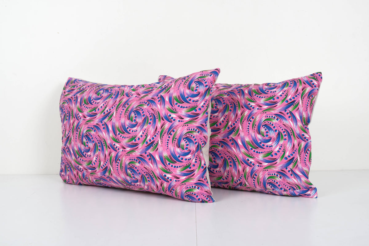 Özbek Baskılı Kırlent Kılıfı 2'li Set 38 x 58 cm