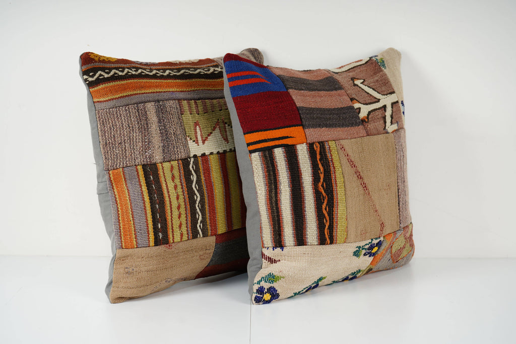 Patchwork Kırlent Kılıfı 2'li Set 50 x 50 cm