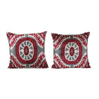 İpek Ikat Kadife Kırlent Kılıfı 2'li Set 60 x 60 cm