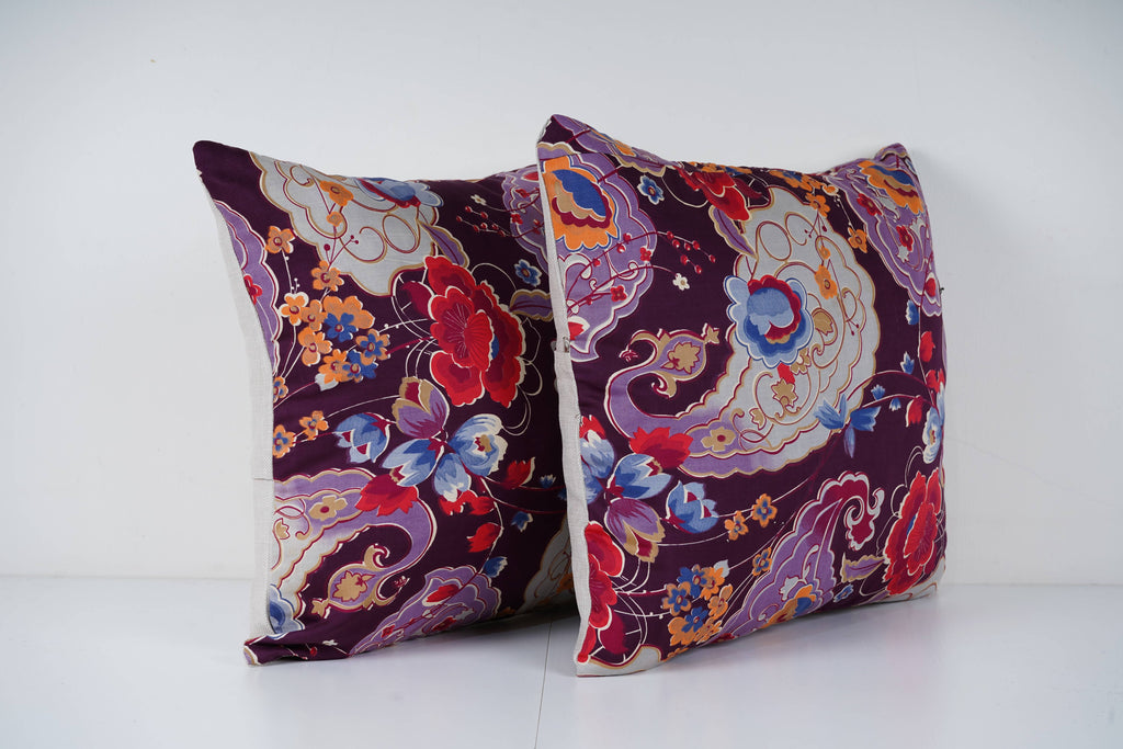 Özbek Baskılı Kırlent Kılıfı 2'li Set 45 x 50 cm