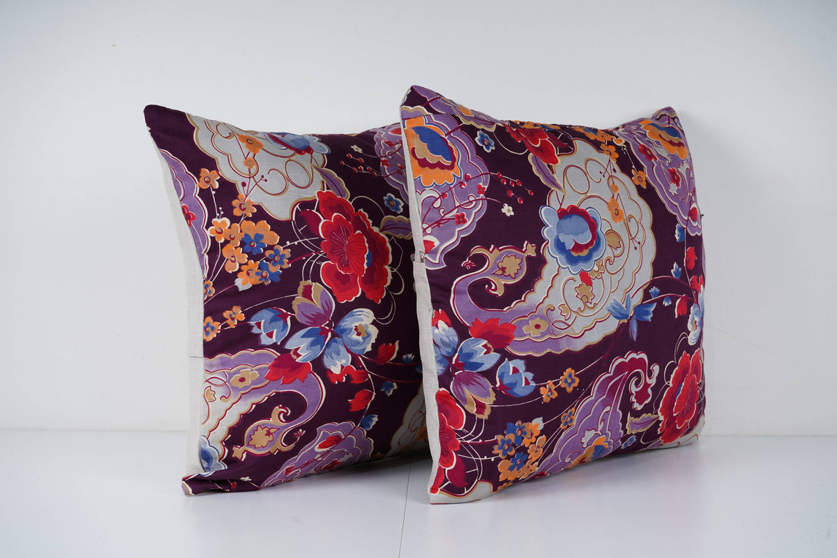 Özbek Baskılı Kırlent Kılıfı 2'li Set 45 x 50 cm