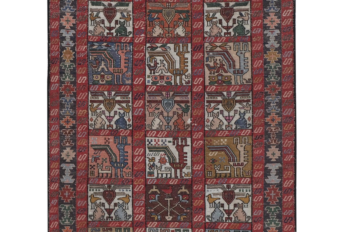 Vintage Türk Sumak Halı 120 x 185 cm