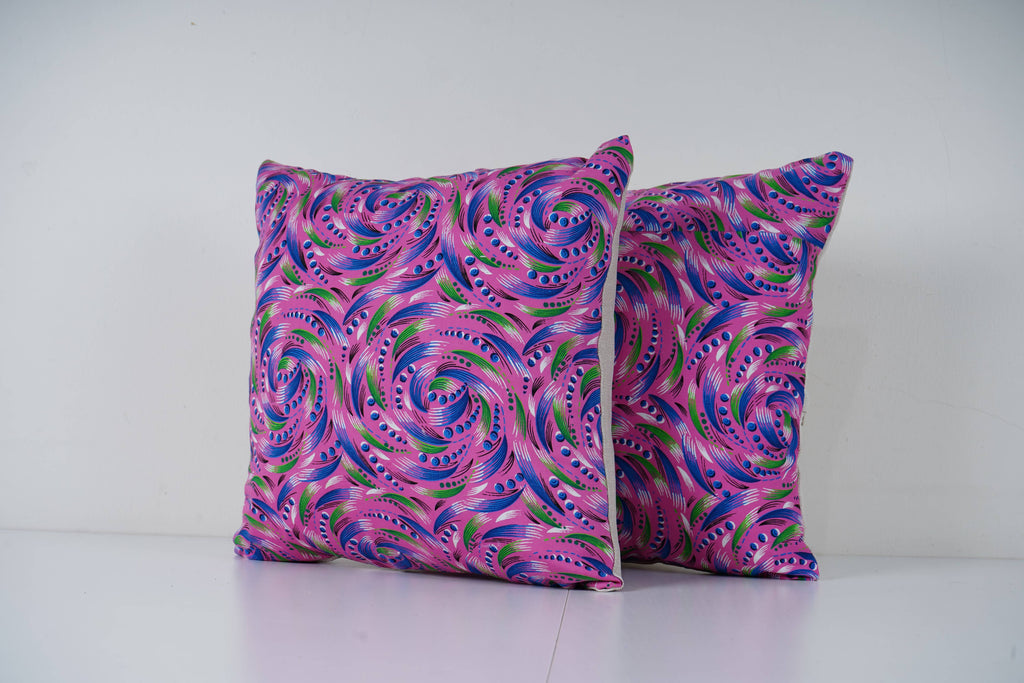Özbek Baskılı Kırlent Kılıfı 2'li Set 40 x 40 cm
