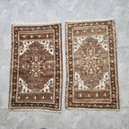 Vintage Türk Yastık Halı 2'li Set 53 x 90 cm