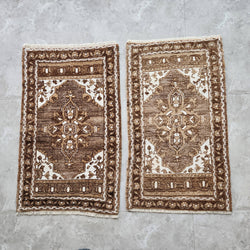 Vintage Türk Yastık Halı 2'li Set 53 x 90 cm