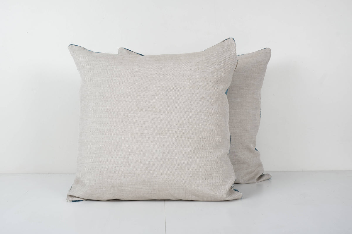İpek Ikat Kadife Kırlent Kılıfı 2'li Set 58 x 58 cm