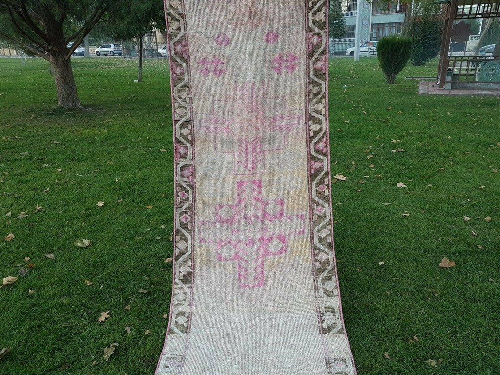 Vintage Herki Halı Yolluk 92 x 380 cm