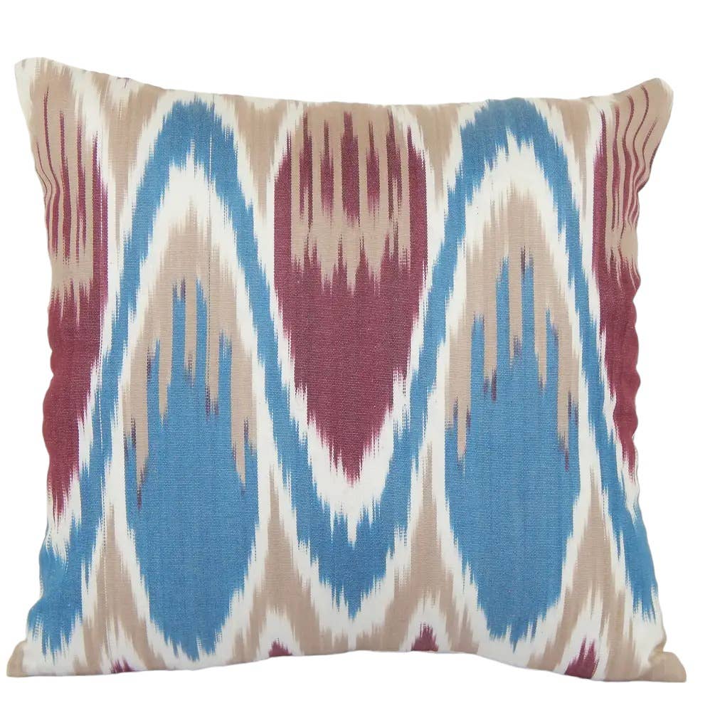 İpek Ikat Kadife Kırlent Kılıfı 31 x 33 cm