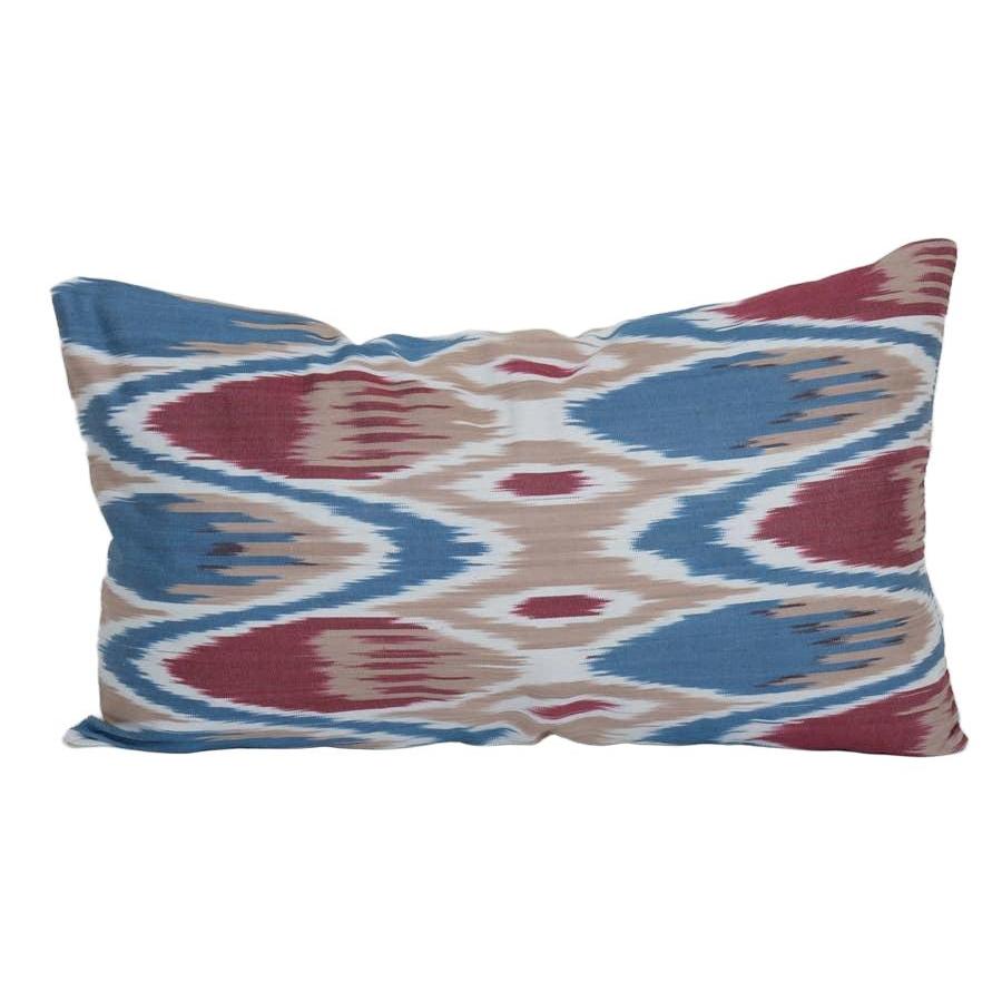 İpek Ikat Kadife Kırlent Kılıfı 30 x 55 cm