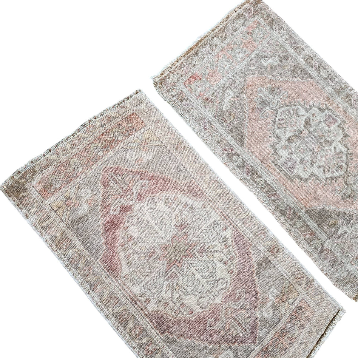 Vintage Türk Yastık Halı 2'li Set 54 x 97 cm