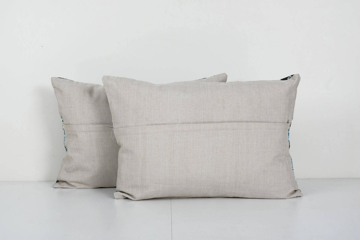 Özbek Baskılı Kırlent Kılıfı 2'li Set 40 x 60 cm