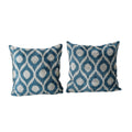 İpek Ikat Kadife Kırlent Kılıfı 2'li Set 58 x 58 cm