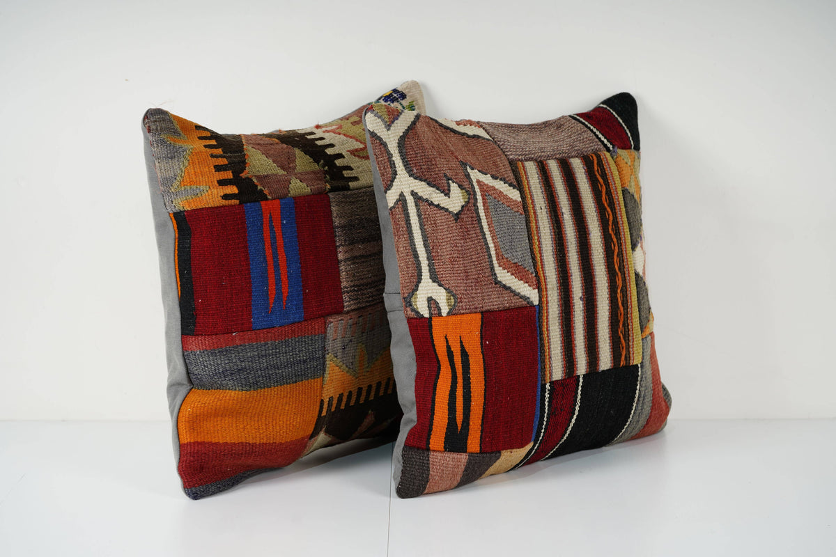 Patchwork Kırlent Kılıfı 2'li Set 50 x 50 cm