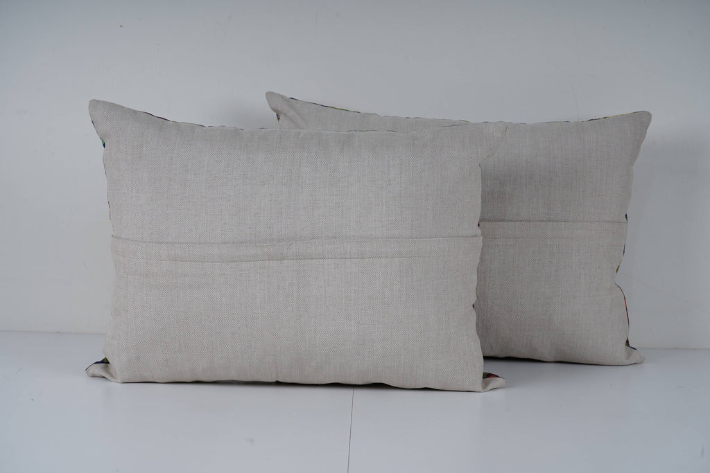 Özbek Baskılı Kırlent Kılıfı 2'li Set 40 x 57 cm