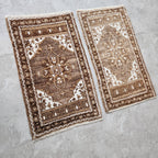 Vintage Türk Yastık Halı 2'li Set 53 x 90 cm
