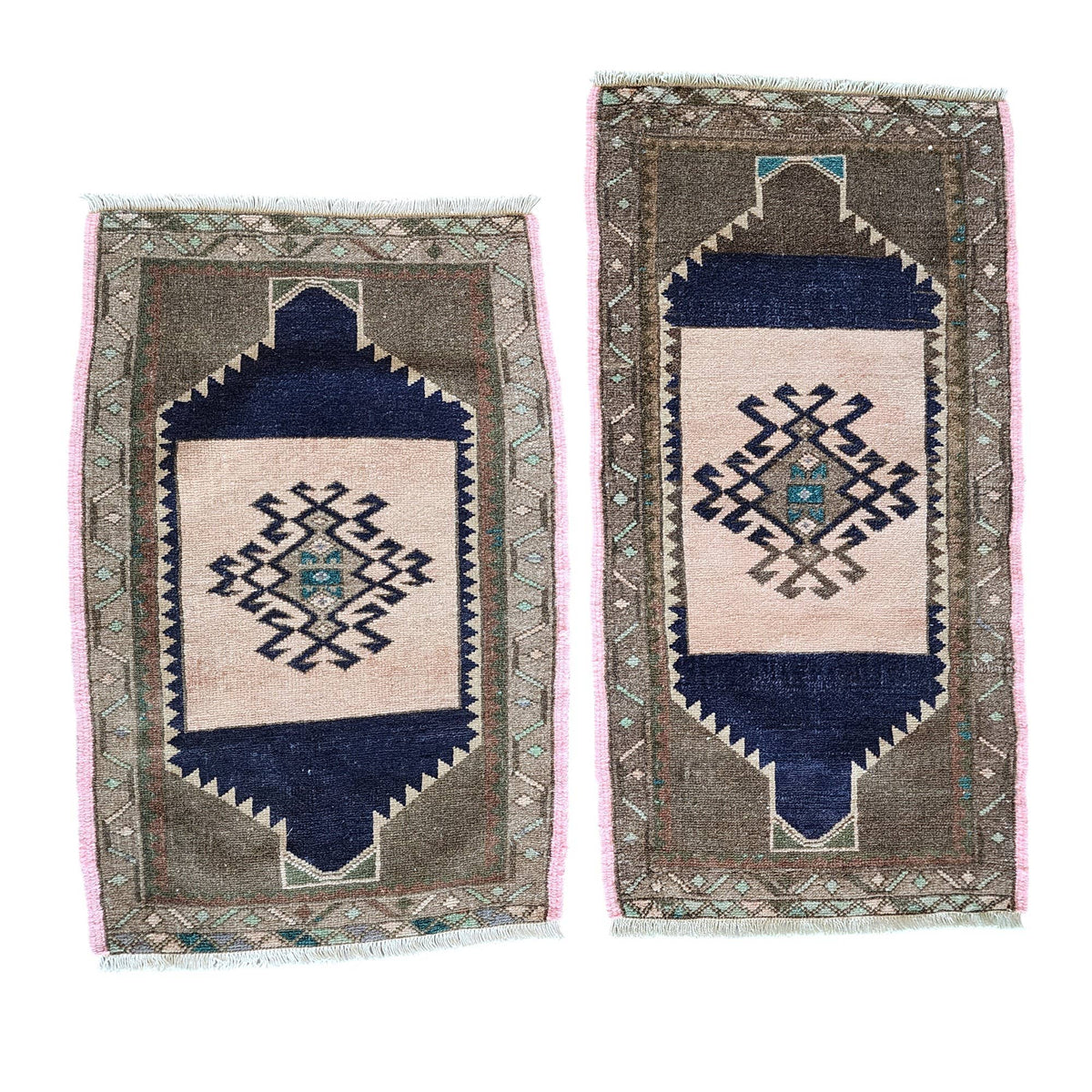 Vintage Uşak Yastık Halı 2'li Set 54 x 82 cm