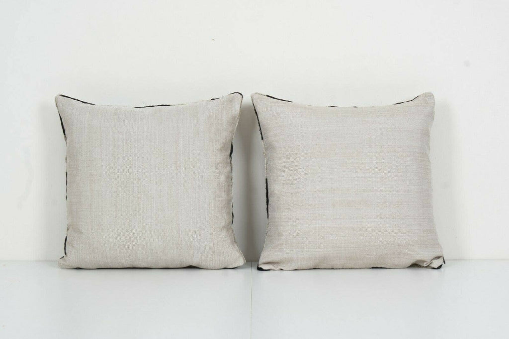 İpek Ikat Kadife Kırlent Kılıfı 2'li Set 40 x 40 cm