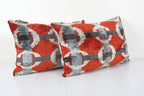 İpek Ikat Kadife Kırlent Kılıfı 40 x 66 cm