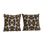 İpek Ikat Kadife Kırlent Kılıfı 2'li Set 54 x 57 cm