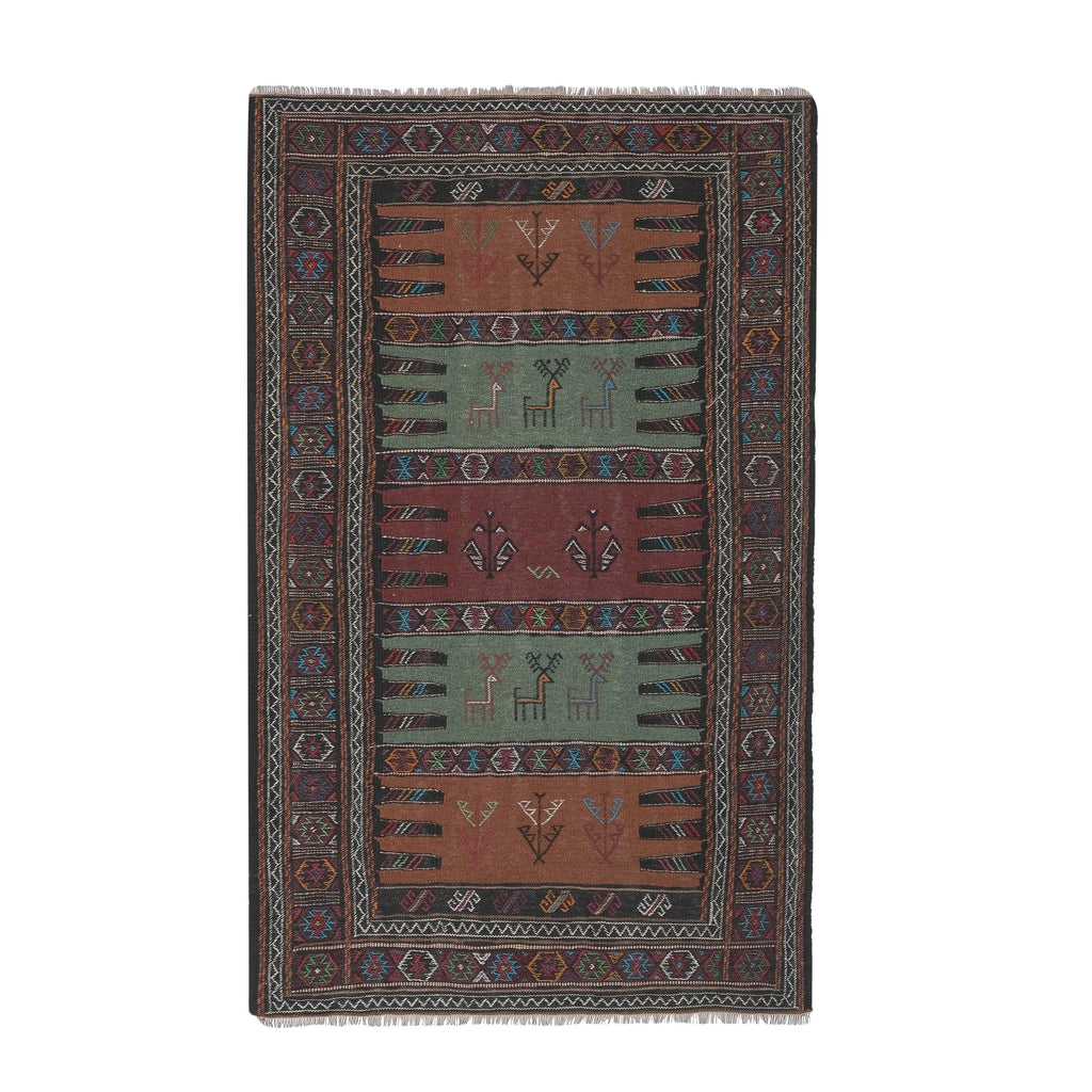 Vintage Sumak Kilim 102 x 163 cm