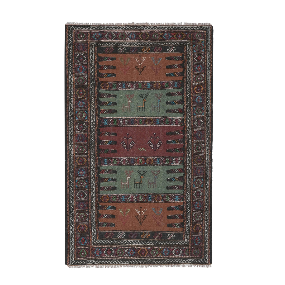 Vintage Sumak Kilim 102 x 163 cm
