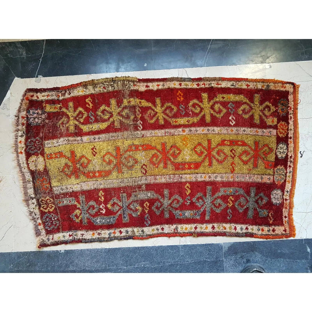 Vintage Uşak Yastık Halı 57 x 98 cm