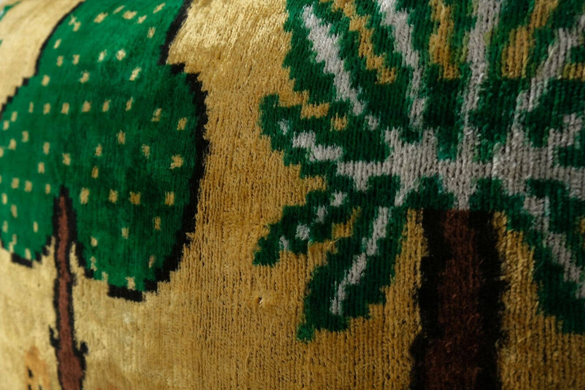 İpek Ikat Kadife Kırlent Kılıfı 2'li Set 40 x 60 cm
