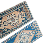 Vintage Türk Yastık Halı 2'li Set 56 x 106 cm