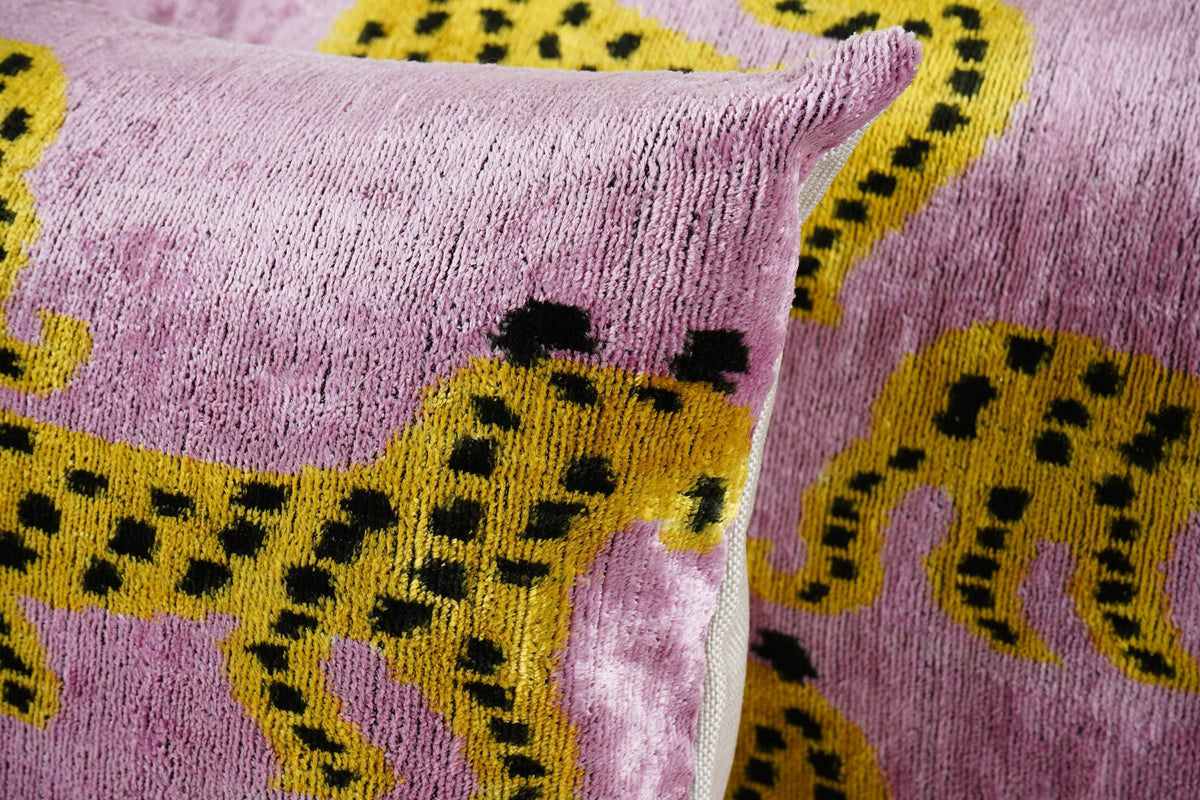 İpek Ikat Kadife Kırlent Kılıfı 3'li Set 40 x 60 cm