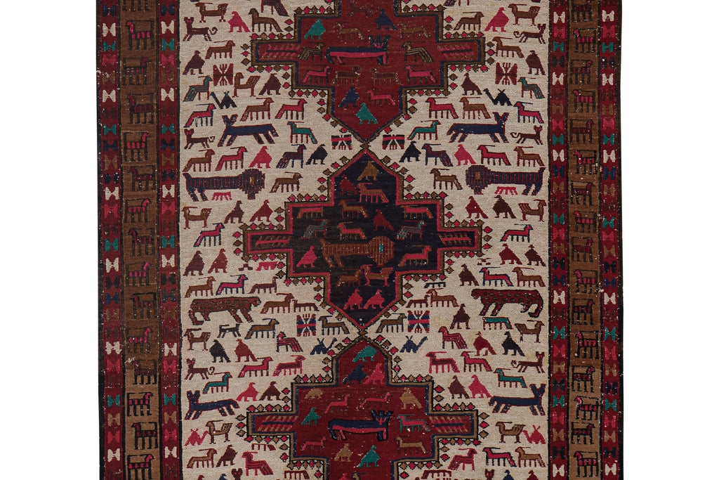 Vintage Sumak Kilim 108 x 143 cm