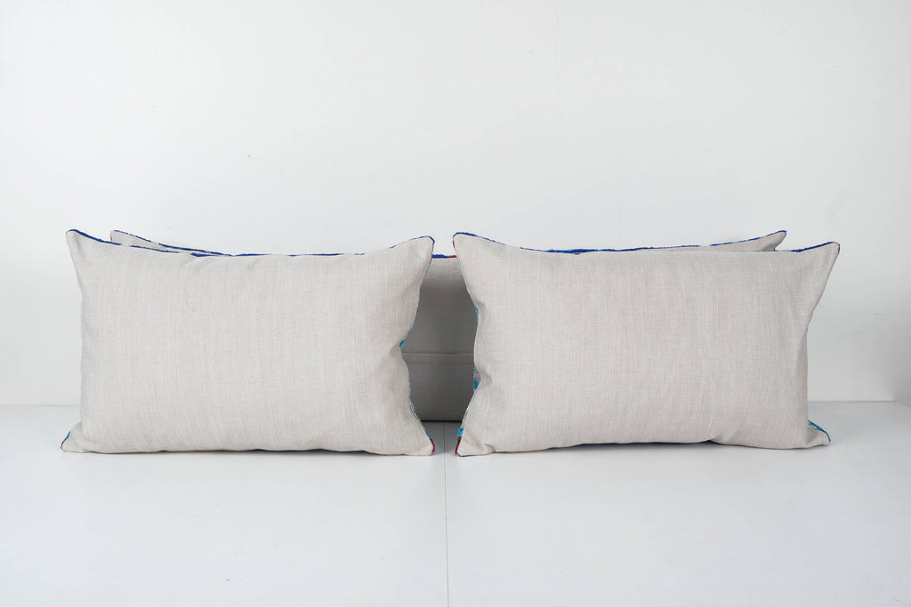 İpek Ikat Kadife Kırlent Kılıfı 40 x 120 cm