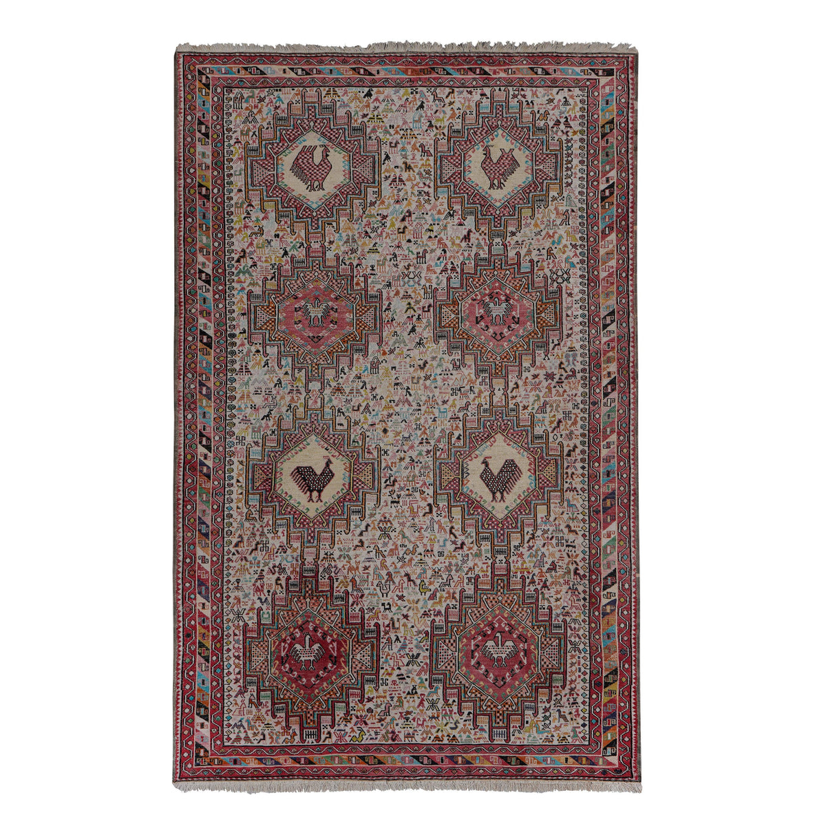 Vintage Sumak Kilim 123 x 195 cm
