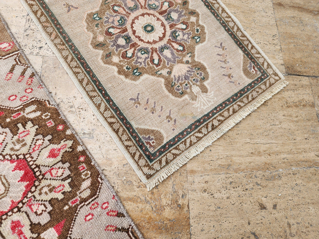 Vintage Türk Yastık Halı 2'li Set 51 x 66 cm