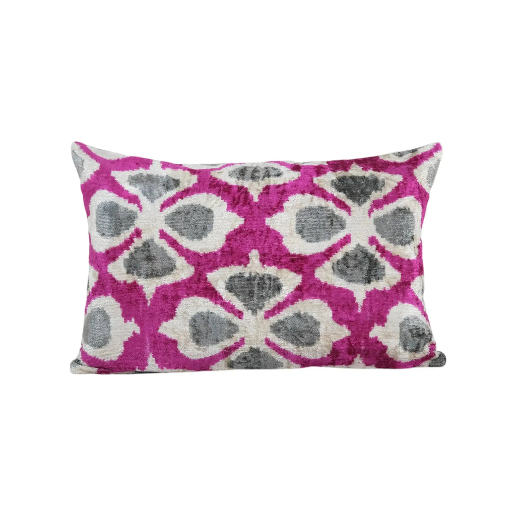 İpek Ikat Kadife Kırlent Kılıfı 38 x 58 cm