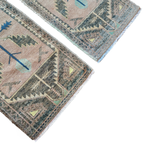 Vintage Türk Yastık Halı 2'li Set 50 x 115 cm