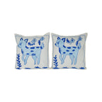 Geyik Desenli Suzani Kırlent Kılıfı 2'li Set 45 x 45 cm