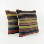 Türk Kilim Kırlent Kılıfı 2'li Set 60 x 60 cm
