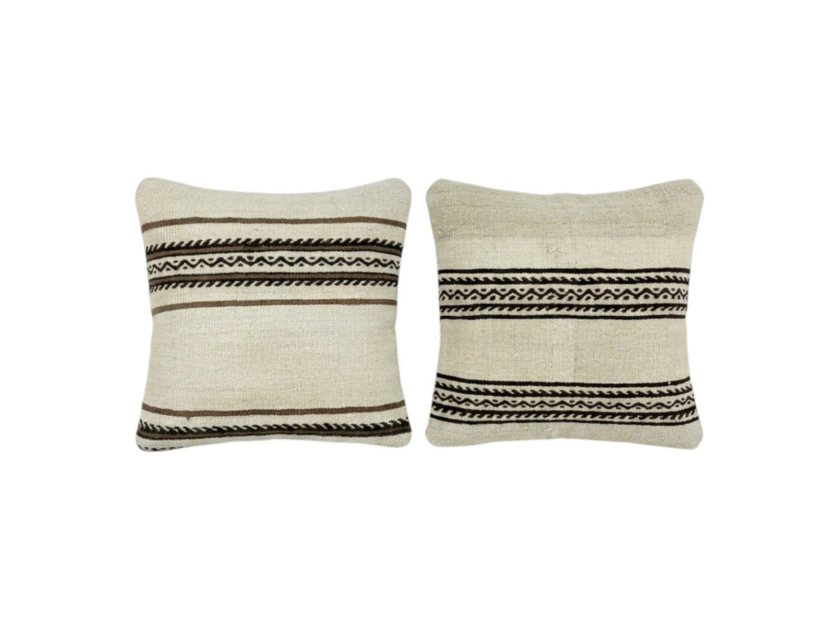 Türk Kilim Kırlent Kılıfı 2'li Set 50 x 50 cm