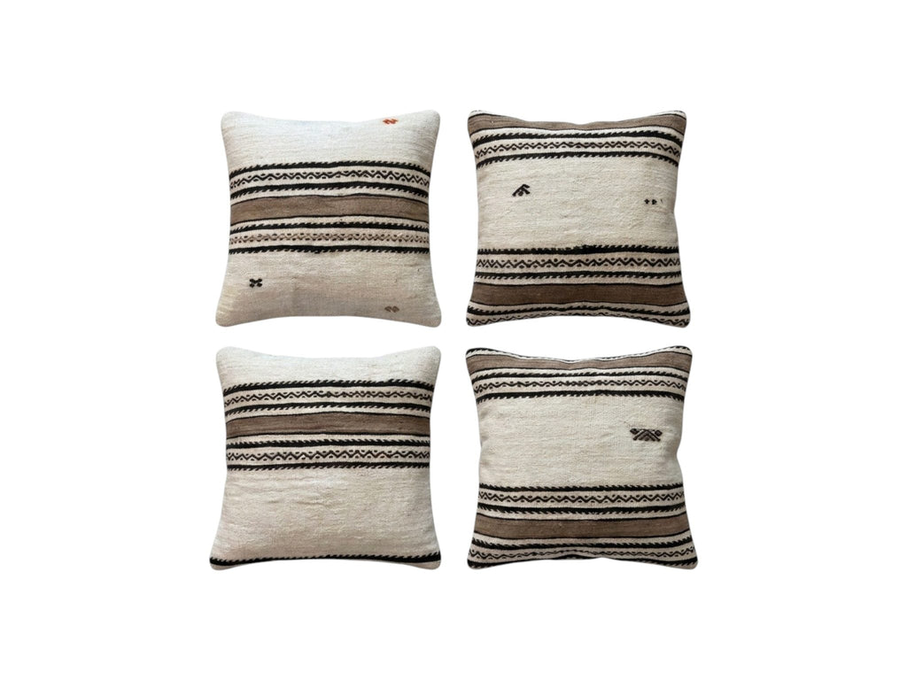Türk Kilim Kırlent Kılıfı 4'li Set 58 x 58 cm