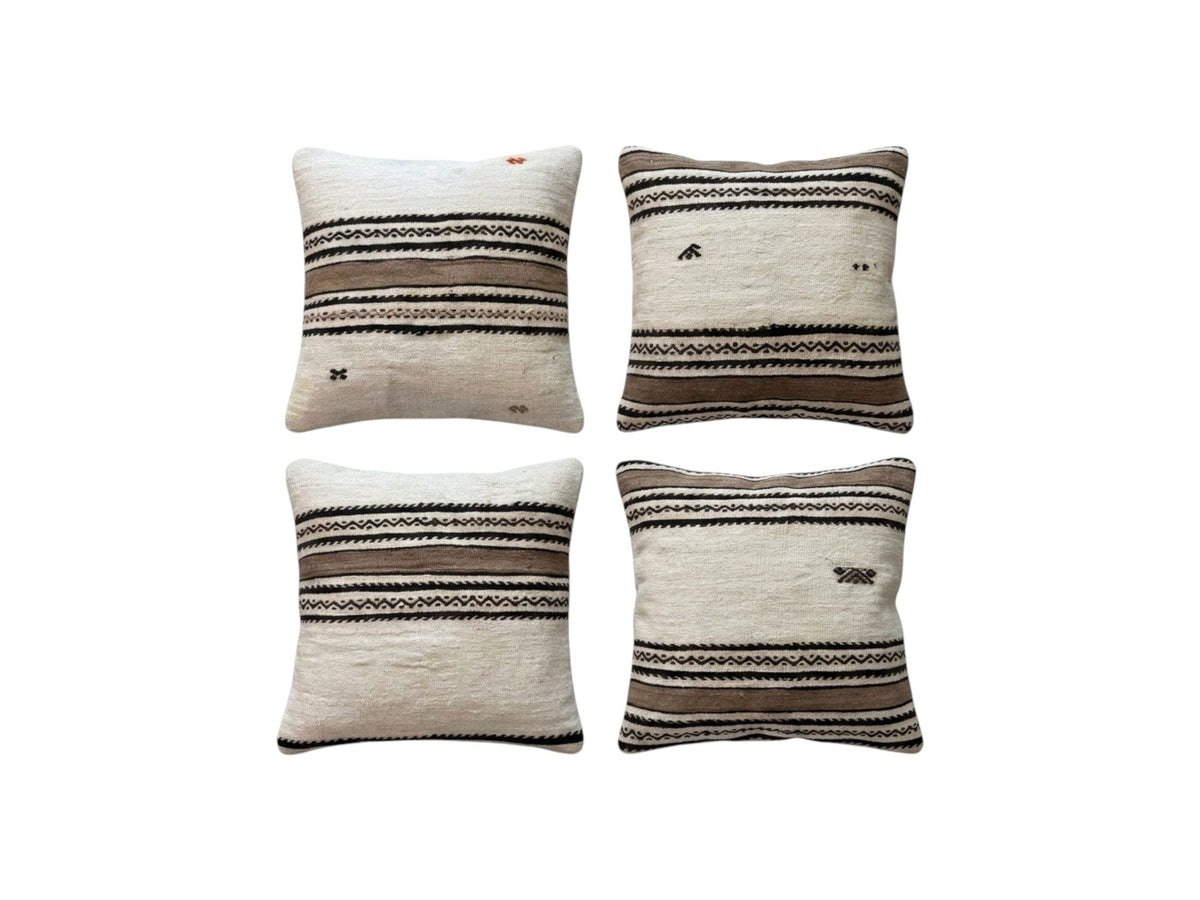Türk Kilim Kırlent Kılıfı 4'li Set 58 x 58 cm