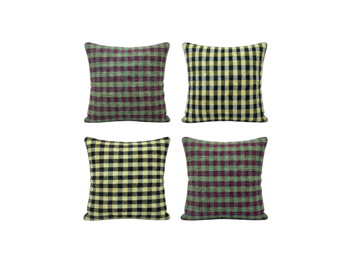 Türk Kilim Kırlent Kılıfı 4'li Set 40 x 40 cm