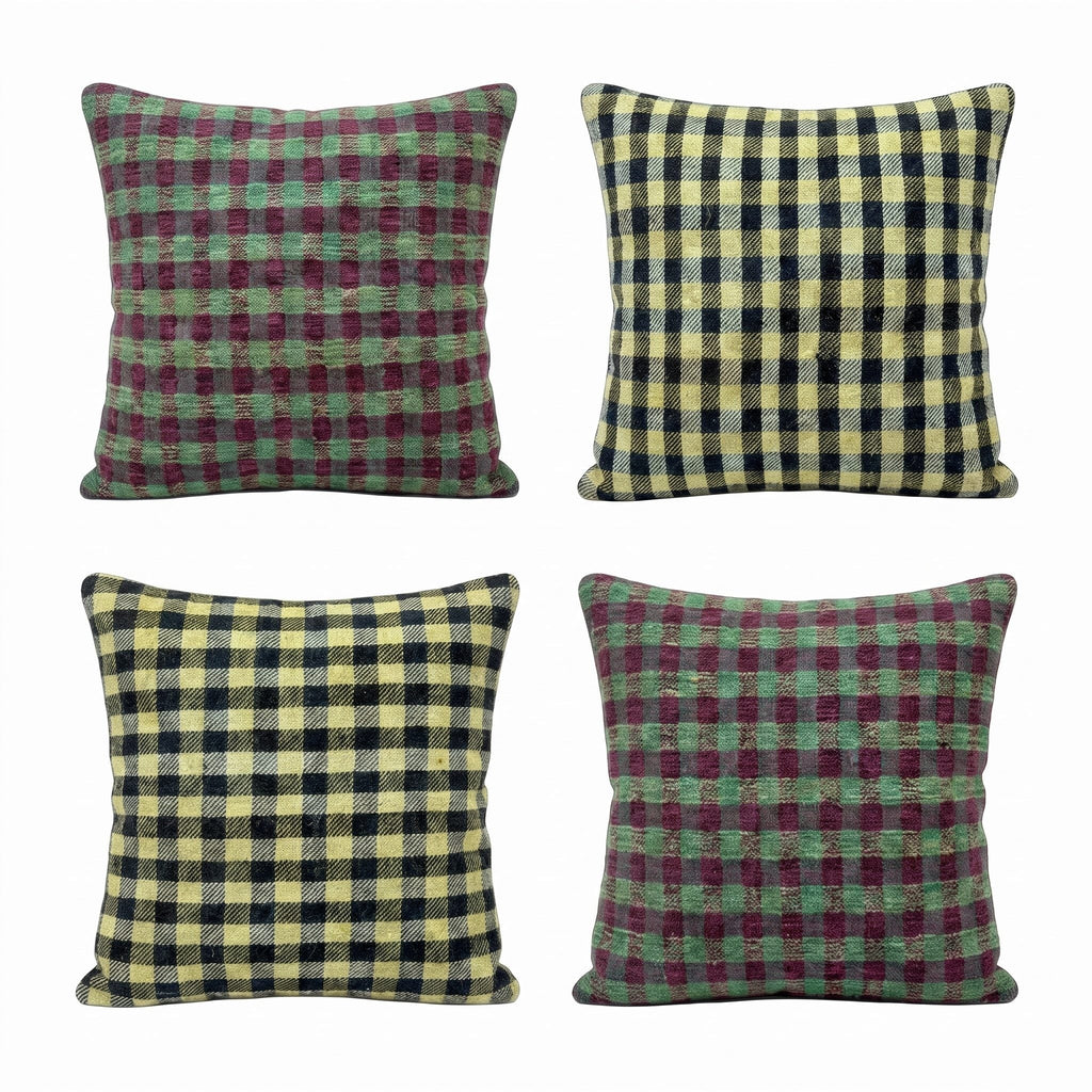 Türk Kilim Kırlent Kılıfı 4'li Set 40 x 40 cm