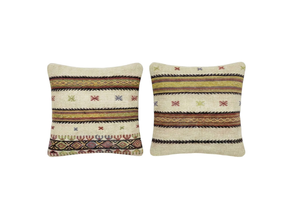 Türk Kilim Kırlent Kılıfı 2'li Set 50 x 50 cm