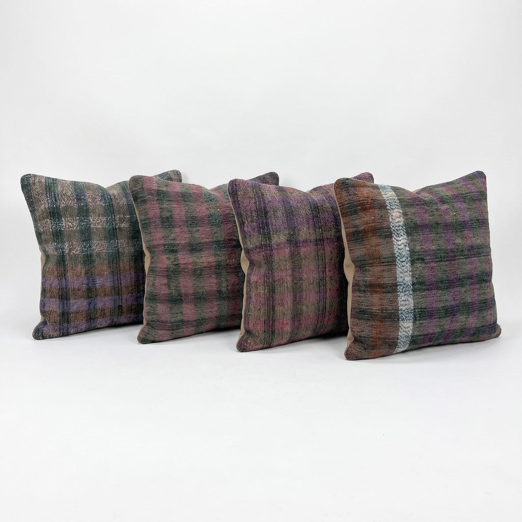 Türk Kilim Kırlent Kılıfı 4'li Set 40 x 40 cm