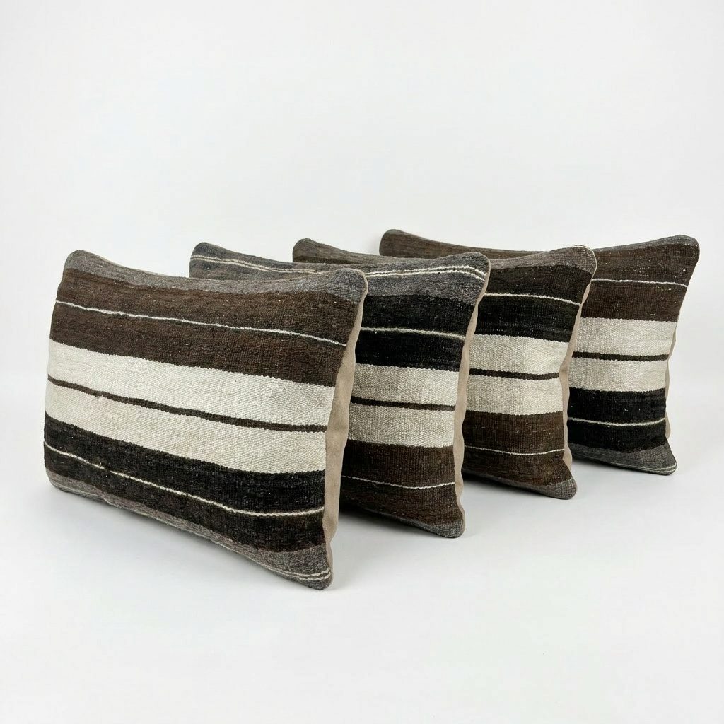 Türk Kilim Kırlent Kılıfı 4'li Set 40 x 60 cm