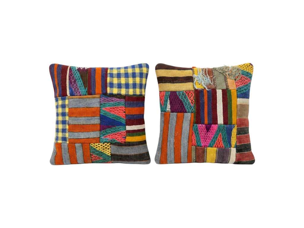 Türk Kilim Kırlent Kılıfı 2'li Set 50 x 50 cm